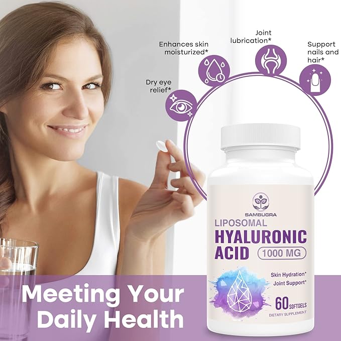 TUDCA Supplements 1100mg and Liposomal Hyaluronic Acid Supplements 1000mg, High Bioavailability Supplement (Pack of 2)