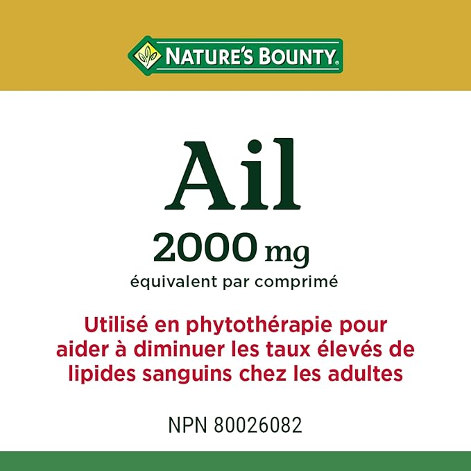 Nature's Bounty Garlic 2000mg, 200 Tablets