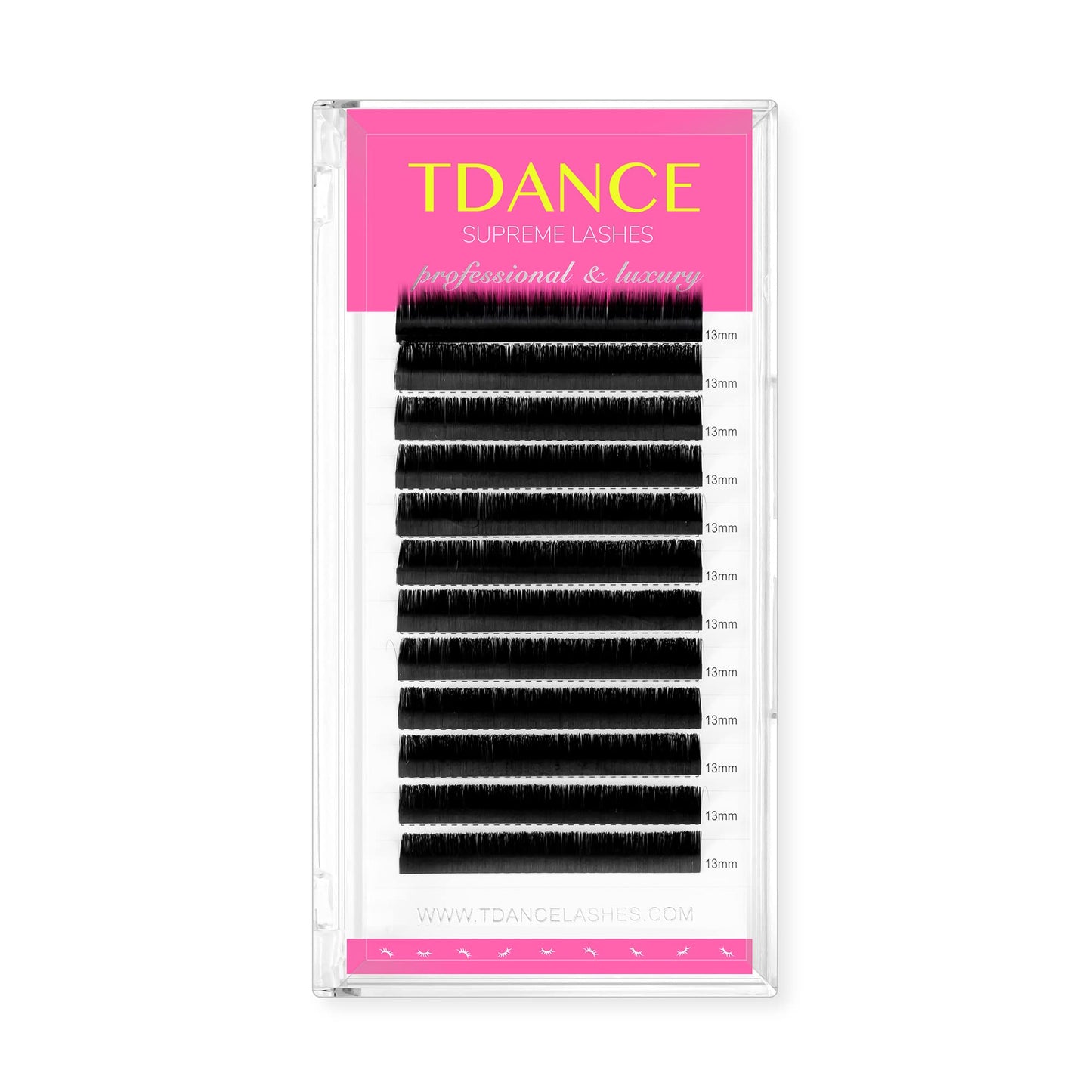 Tdance Premium Cc Curl 19Mm Semi Permanent Individual Eyelash Extensions 0.07Mm Thickness False Mink Silk Volume Lashes Extensio