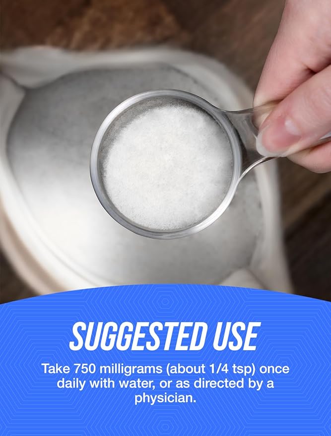 BulkSupplements.com Magnesium L-Aspartate Powder - High Absorption Magnesium, Magnesium Aspartate Powder - Gluten Free, 750mg (150mg of Magnesium) per Serving, 500g (1.1 lbs) (Pack of 1)