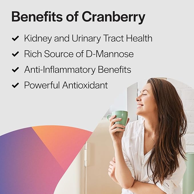 PureFormulas Cranberry 500 mg - Supports Kidney and Urinary Tract Health - Antioxidant Supplement for Immune Protection and Cellular Health - Cranberry Pills for Women & Men - Non-GMO - 60 Capsules