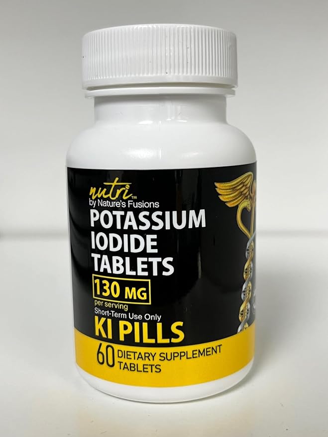 Nature's Fusions Potassium Iodide Tablets 130 mg (Pack of 5) - (300 Tablets) EXP 10/2032 - Ki Pills - YODO Naciente