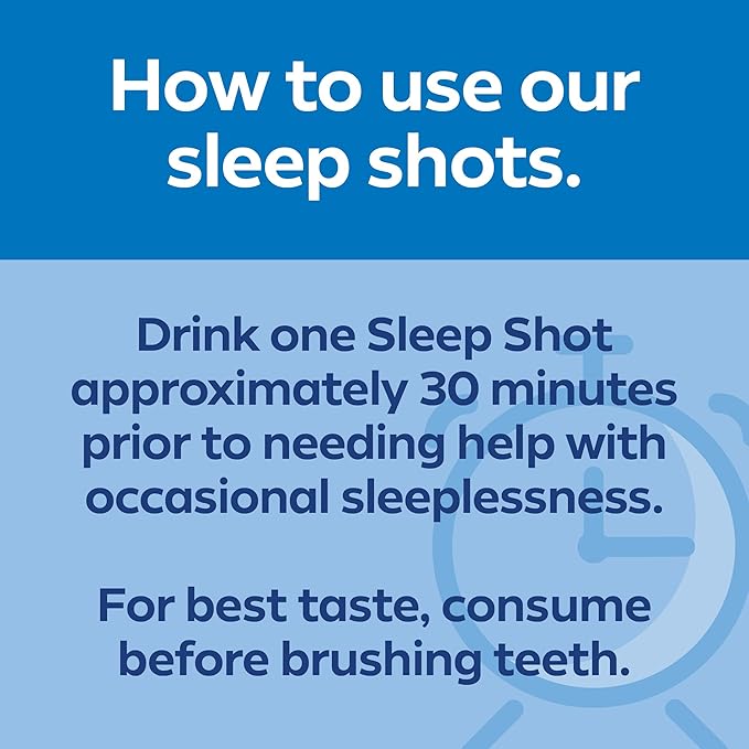 Dream Water Sleep Aid Supplement Drink; Melatonin 5mg, GABA, 5-HTP; Zero sugar, Natural flavors, No added colors, 2.5 oz liquid sleep shots, Snoozeberry, 24-Count
