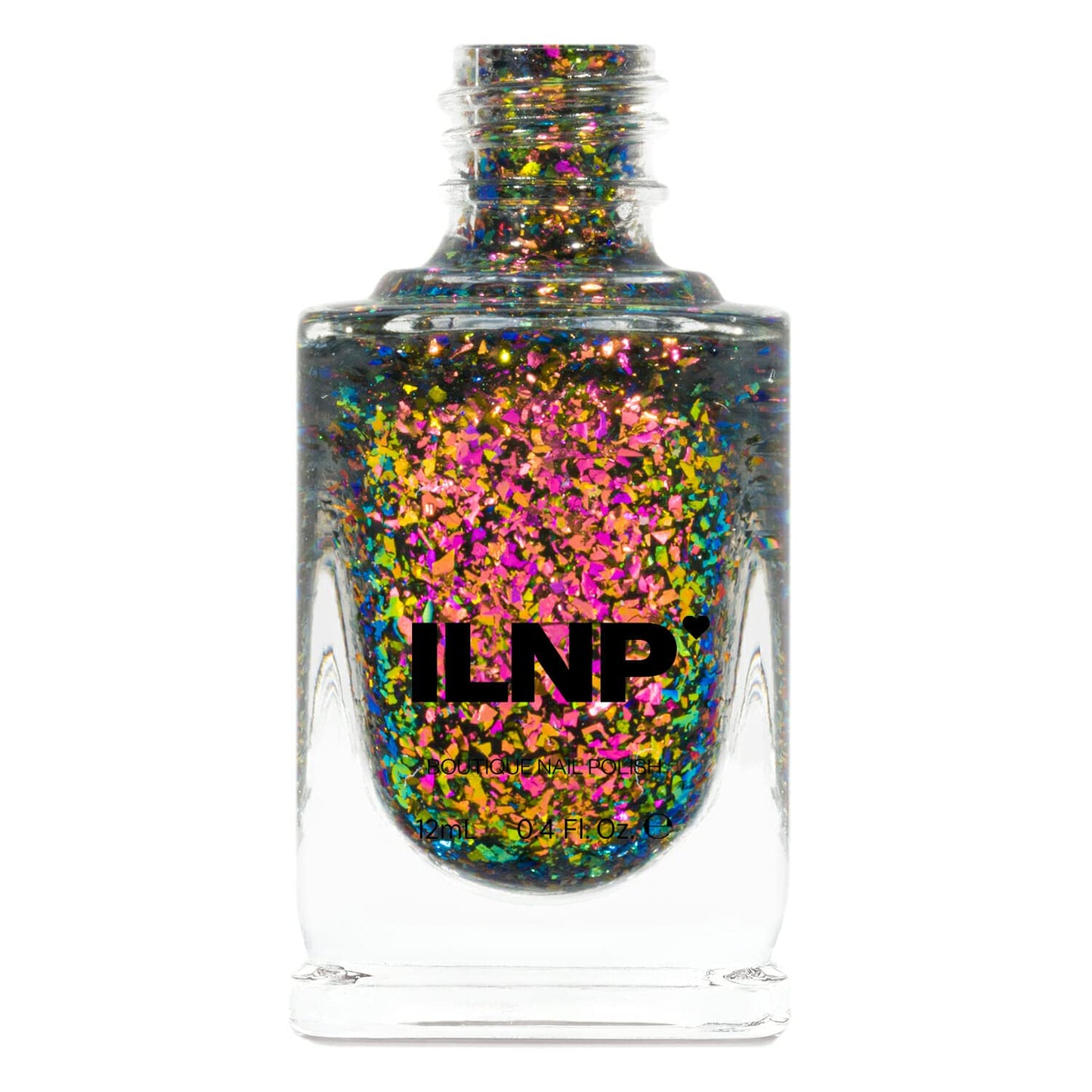 Ilnp Neon Rosebud - Fuchsia, Green, Gold Ultra Chrome Color Shifting Flakie Nail Polish