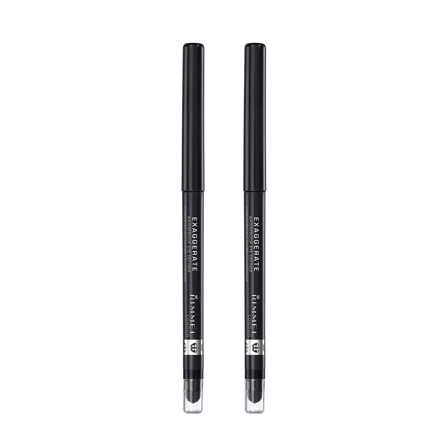 Rimmel Exaggerate Eye Definer, Noir, 2 Count (Pack Of 1)