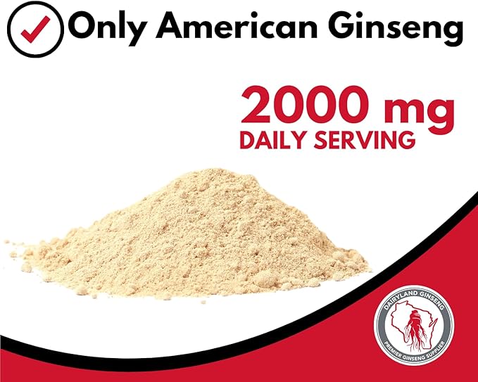 Dairyland American Ginseng Roots and Powder - 4 oz Pack Each of Wisconsin Ginseng – Direct from Farmer to Consumer 西洋参