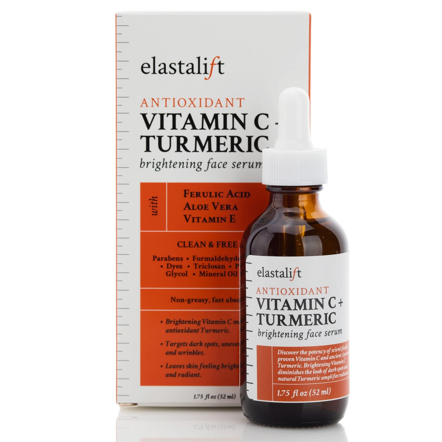 Elastalift Concentrated Vitamin C + Turmeric Oil Anti Aging Facial Serum Skin Care Booster - Promote Clear & Brighten Skin Tone