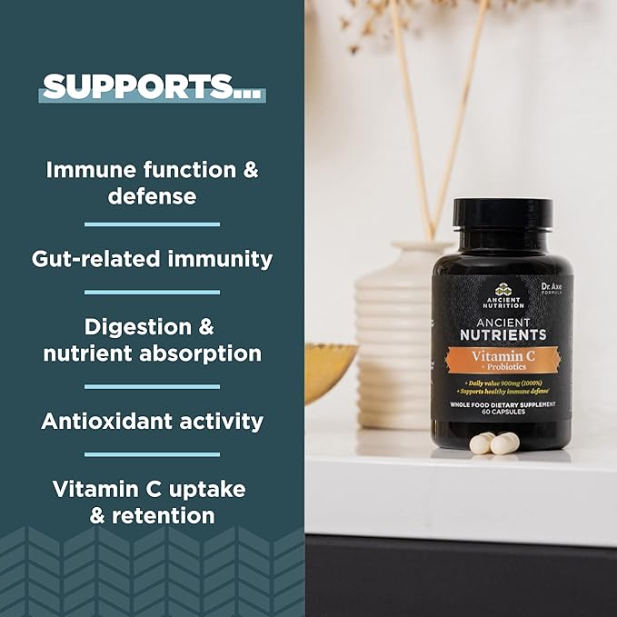 Ancient Nutrition Zinc 30 Count + Vitamin C (60 Count)