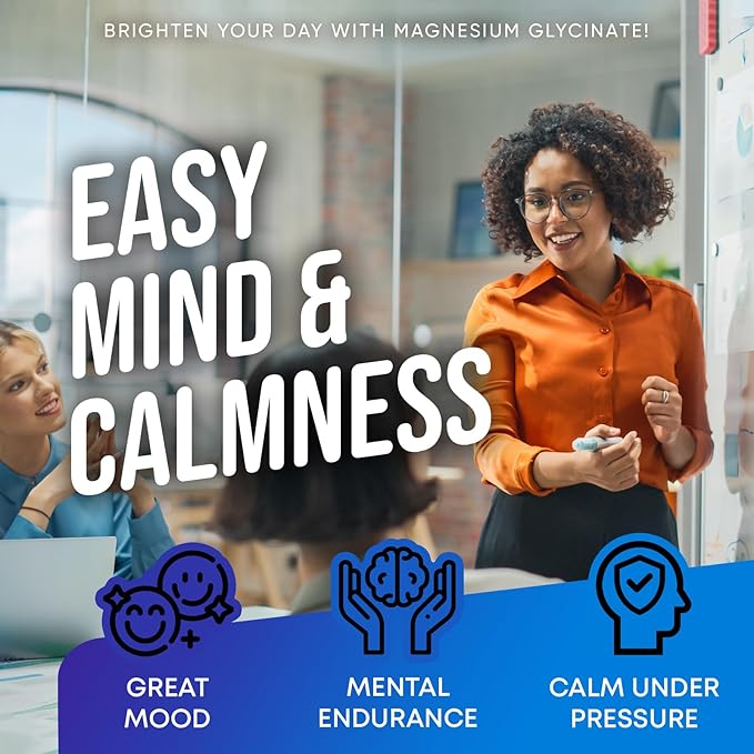 2-Pack Magnesium Glycinate 500MG – High Absorption Magnesium for Sleep, Mood, and Muscle Support – Chelated Magnesium Supplement with Ashwagandha Root Extract & Manganese – 400MG + 100MG Per Capsule