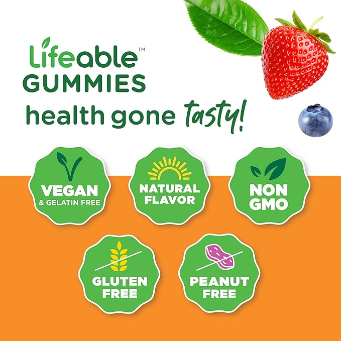 Lifeable Probiotic 2 Billion CFU Kids + Turmeric Curcumin Kids, Gummies Bundle - Great Tasting, Vitamin Supplement, Gluten Free, GMO Free, Chewable Gummy