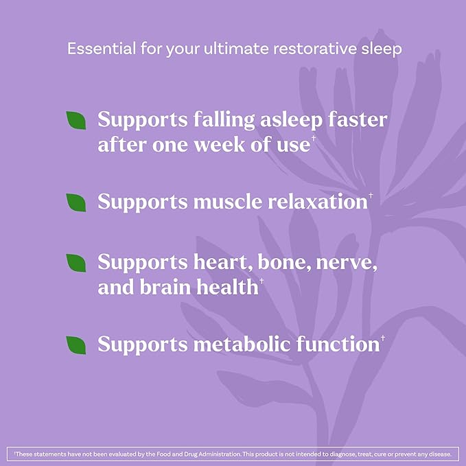 Natrol Sleep + Restore Calming Drink Mix with Magnesium Glycinate, Magnesium Sleep Aid, Melatonin-Free, Lemon Chamomile, 10 Stick Packs