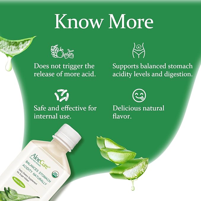 AloeCure Organic Aloe Vera Juice - 12 Bottle Sample Pack - Grape, Lemon, Natural Flavor, 12x500ml