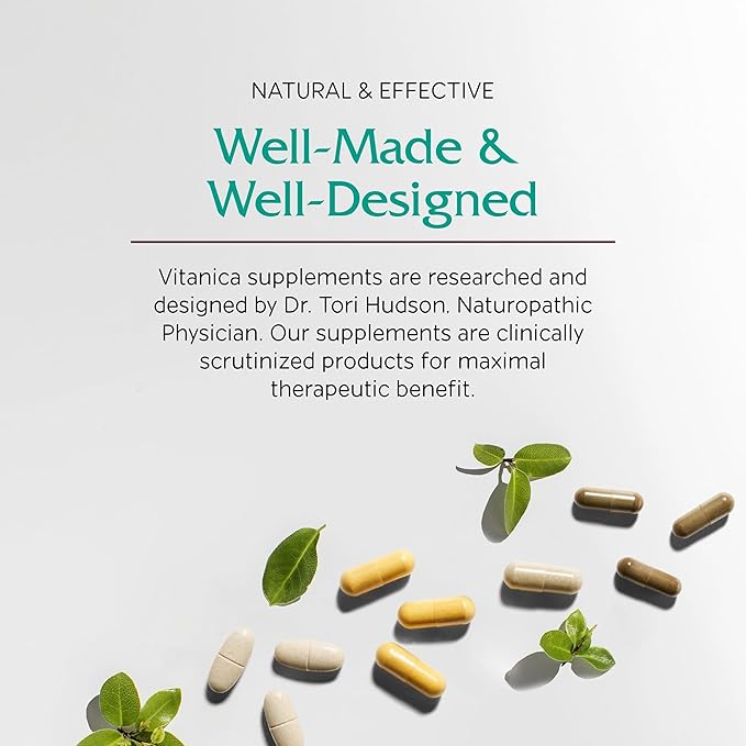 Vitanica Ginkgo - Brain Health Supplement - Supports Blood Flow & Circulation in Women & Men - Herbal Supplement That Uses Ginkgo Extract & Leaf - Lady - 90 Capsules