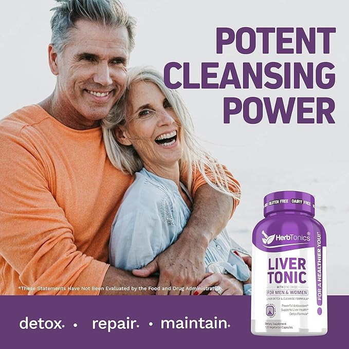 Liver Cleanse Detox & Repair Formula with Milk Thistle - Artichoke and Herbs Liver Health Support Supplement - Prostate Support Supplement for Men's Health | with Saw Palmetto & Less Urination
