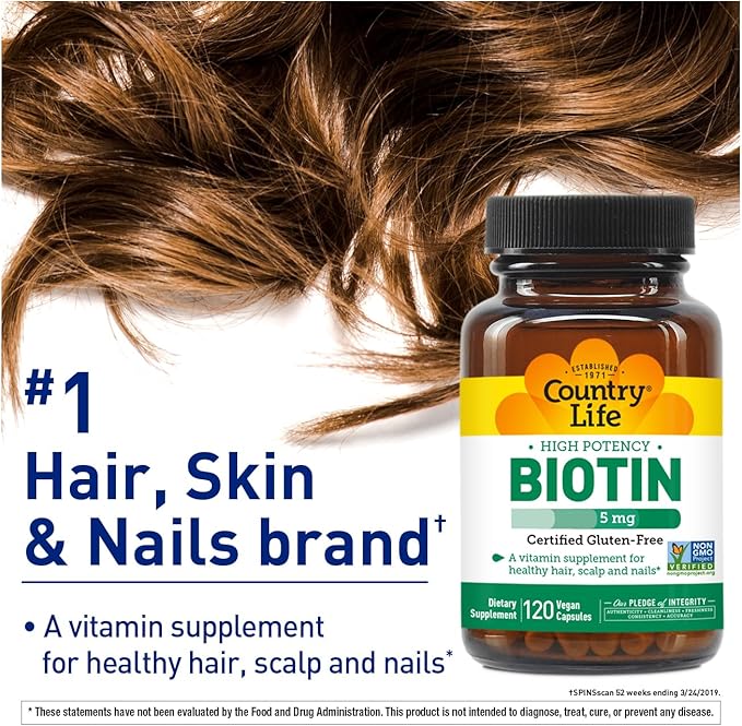 Country Life Country Life Biotin 5 mg Vegicaps, 120 Count