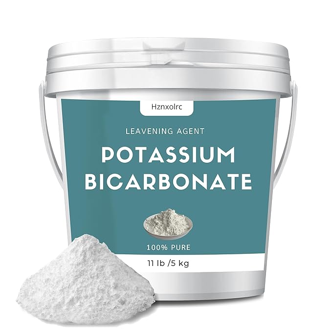 11 lb Potassium Bicarbonate Powder, 100% Pure Potassium Bicarbonate Powder, Potassium Bicarbonate for Plants, Used In Making Wine, Cakes, Cookies and More