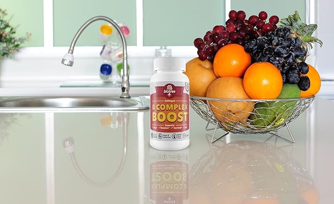 Vitamin B12 Sublingual B Complex Energy Pill B12 Methylcobalamin B6 Biotin & Folic Acid Natural Energy Supports Metabolism Heart Health & Stress Great Tasting Cherry Flavor! 100% Caffeine Free -
