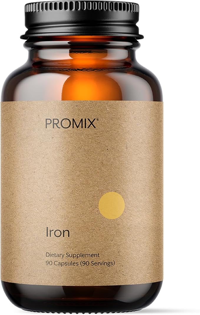 Promix Nutrition Heme Iron Supplement | Gut Friendly | 11mg polypeptide Formula - 90 Count