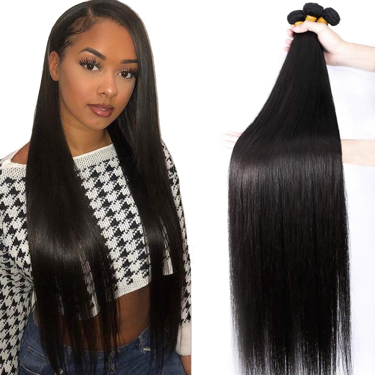 Royal Impression 12A Straight Bundles Human Hair 22'' 22'' 22'' 300G Brazilian Straight Human Hair Bundles 100% Unprocessed Virg