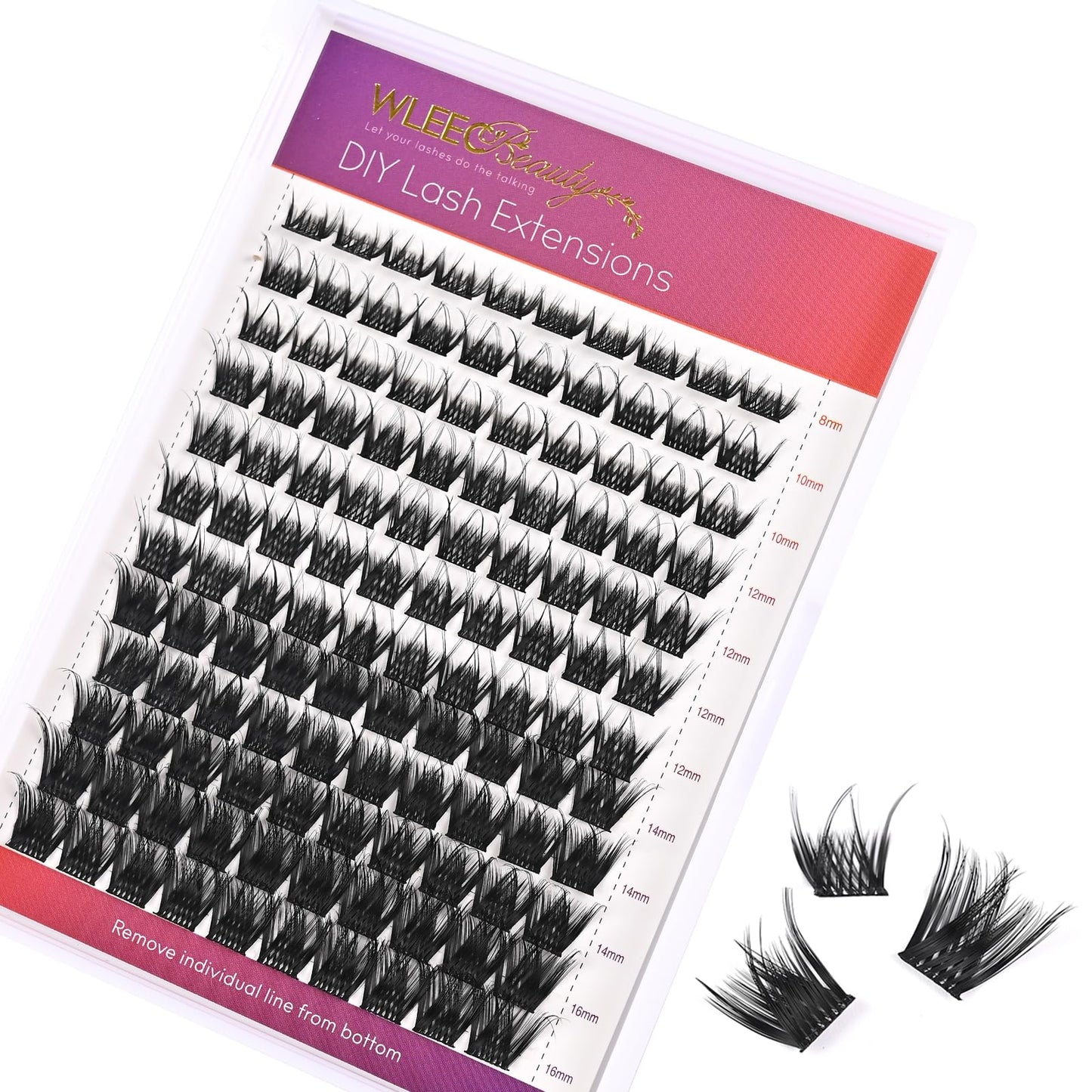 Wleec Beauty Eye Lash Clusters Wispy, 120Pcs Individual Lashes Cluster D Curl Eyelash Clusters Natural, Diy Lash Extensions At H