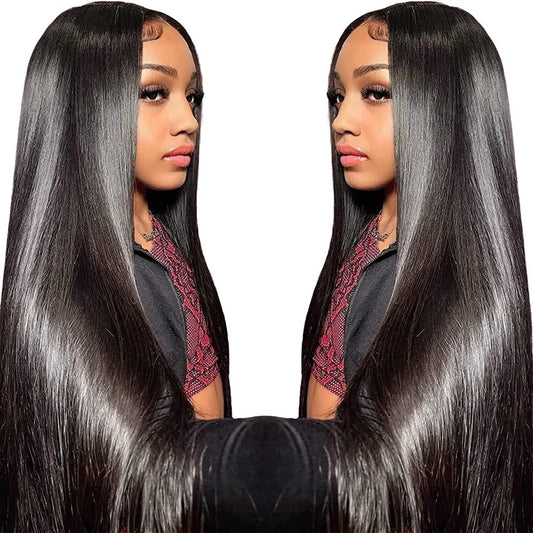 13X6 Lace Front Wigs Human Hair For Women 180 Density 34 Inch Straight Lace Front Wigs Hd Transparent Frontal Wigs Human Hair La