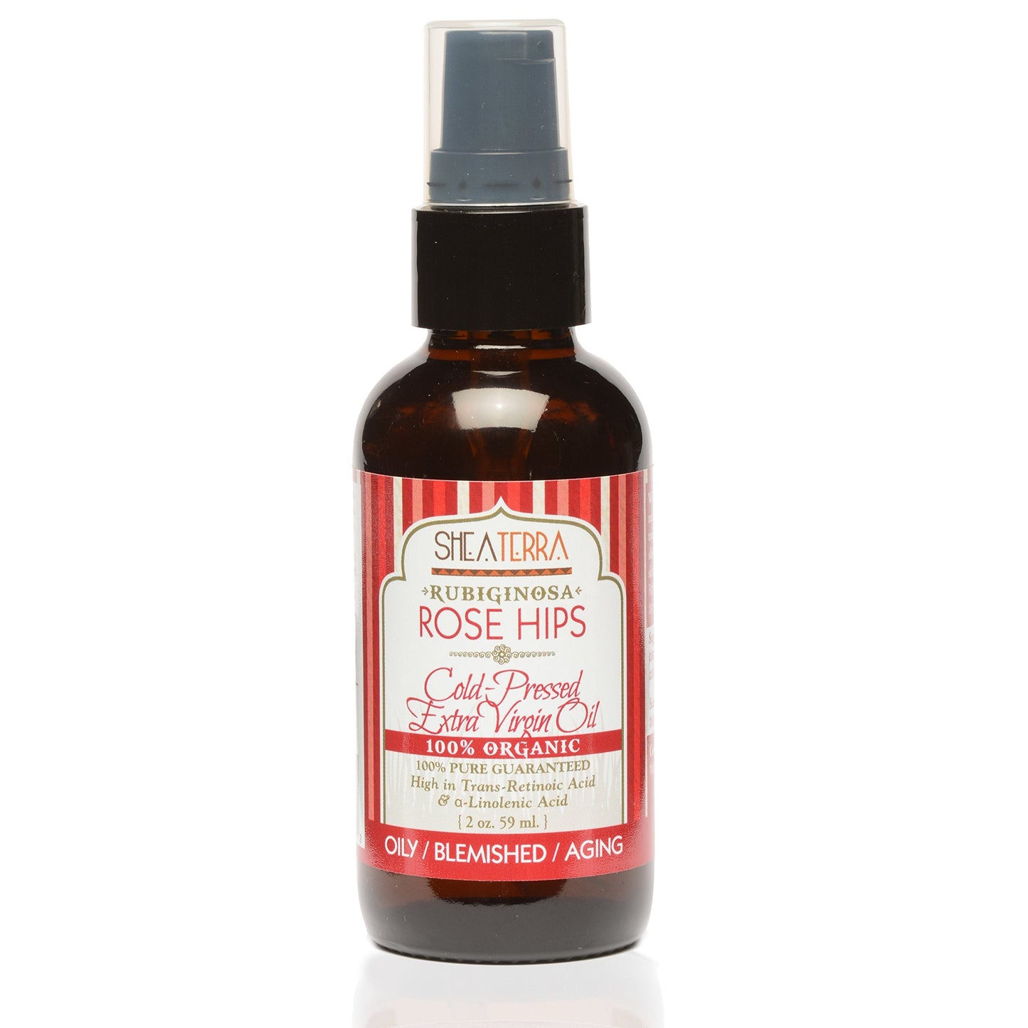 Shea Terra Rubignosa Rose Hips Cold-Pressed Extra Virgin Oil |All Natural & Organic Oil Rich In Antioxidants And Fatty Acids For