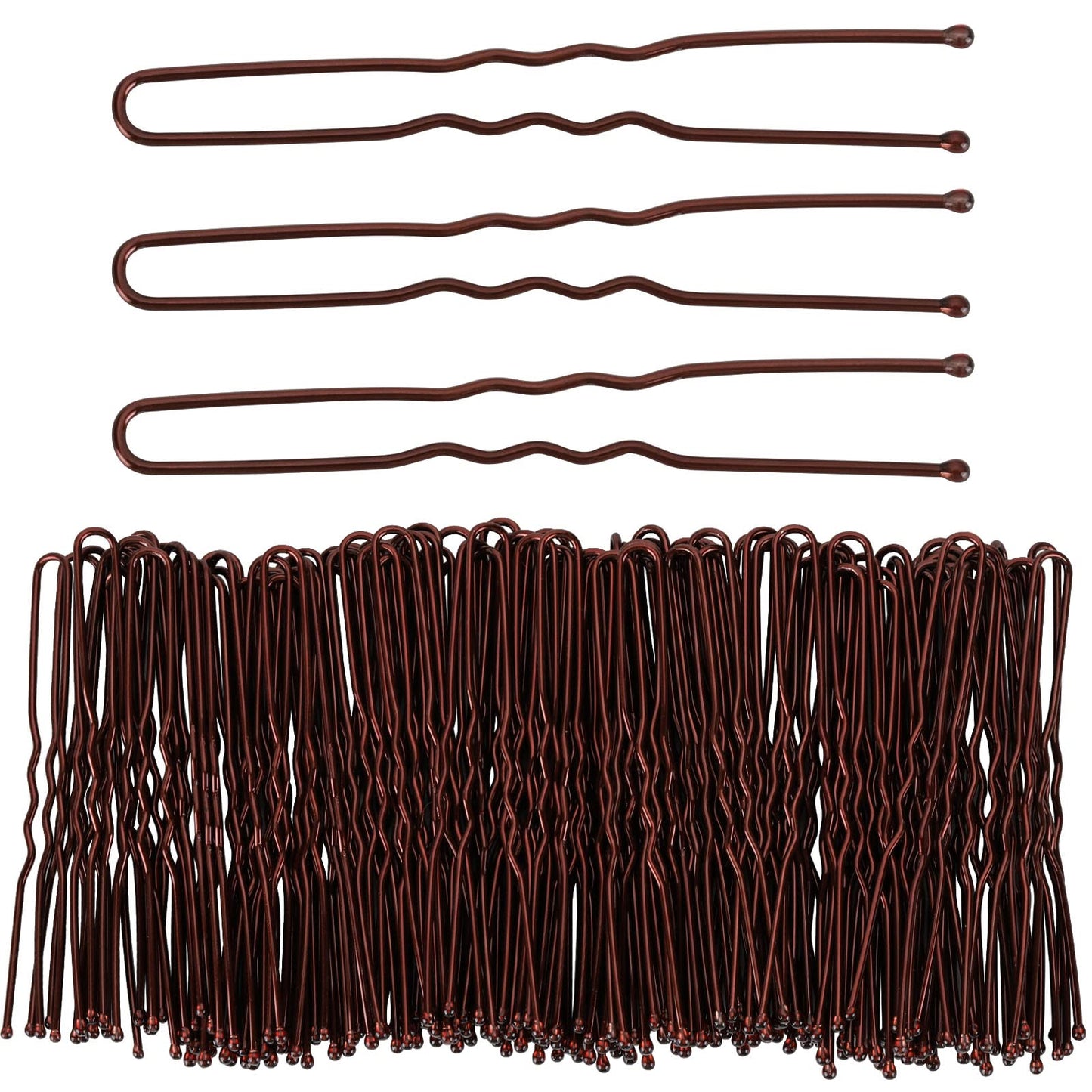 Tbestmax 300 Hair Bun Bobby Pins U Shaped Pin With Box Hair Grips To Clip Ballet Hair Net For Women 6 Cm/2.3 Inch Brown