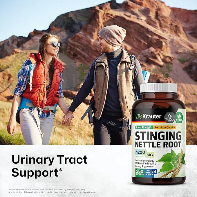 BIO KRAUTER Cats Claw Tincture 4 Fl. Oz. & Stinging Nettle 250 Capsules