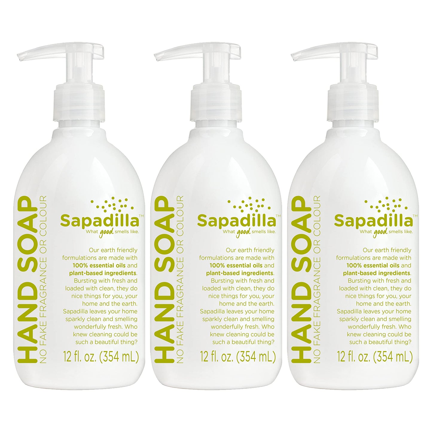 Sapadilla Liquid Hand Soap - Rosemary + Peppermint - Made With 100% Pure Essential Oil Blends, Cleansing & Moisturizing, Aromati