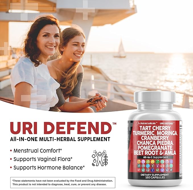 Clean Nutraceuticals Tart Cherry Extract Capsules with Turmeric Moringa Cranberry Chanca Piedra Celery Quercetin ACV Pomegranate L Selenomethionine - Uric Levels - 2Pack