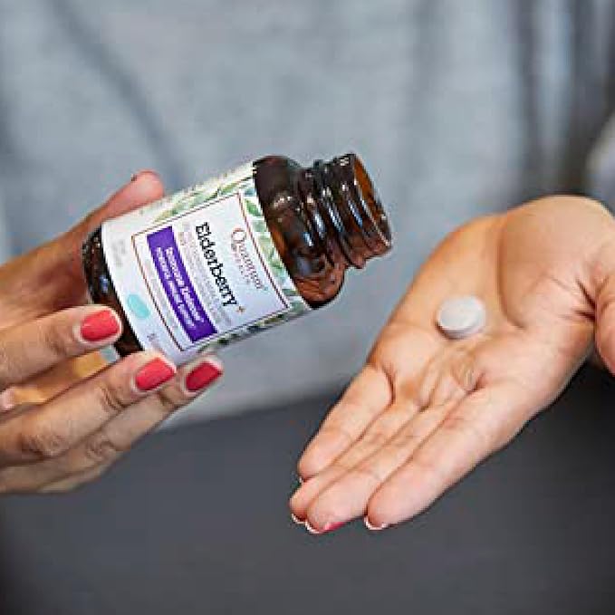 Quantum Health Elderberry+ Lozenges|Raspberry|Provides Powerful Immune Support|Formulated with Echinacea and Vitamin C|36 Count