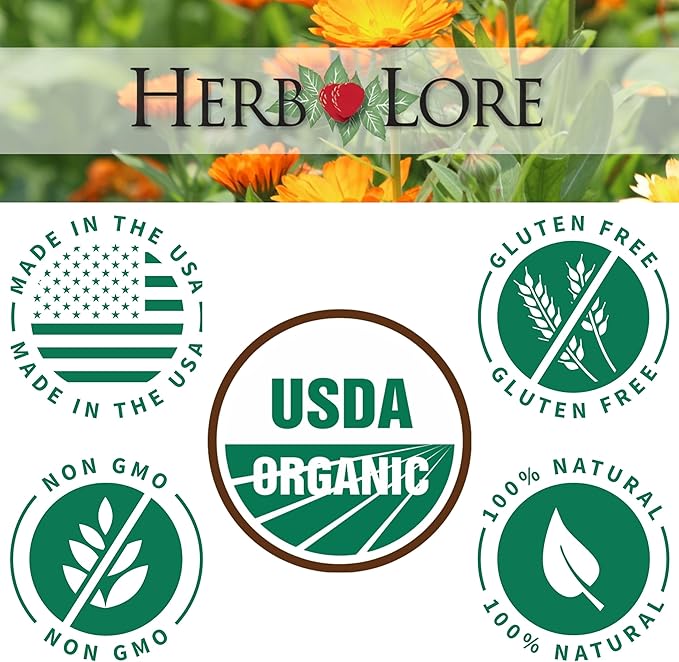 Herb Lore Organic Mullein Tincture Drops - Mullein Leaf Extract for Lungs - Safe for Kids - Alcohol Free (2 fl oz)