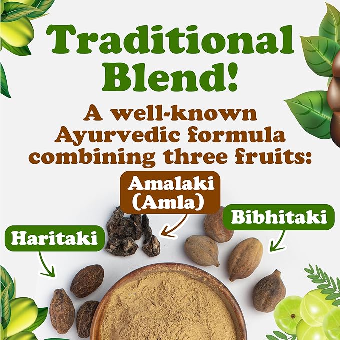 Food to Live Organic Triphala Powder, 1 Pound – Natural Detox, Blend from Fruits Amalaki, Haritaki and Bibhitaki, Non-GMO, Perfect for Tea and Smoothies, Vegan, Kosher, Bulk