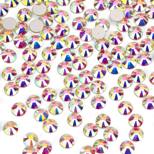 1440Pcs Crystal Ab Crystal Rhinestones,Glass Flatback Rhinestones Gemstones Small For Nail Face Makeup Art Crafts Clothes Decora
