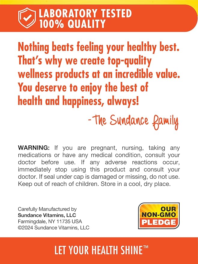 Sundance Calcium 600mg with D3 | 60 Caplets | Vegetarian, Non-GMO, and Gluten Free Supplement