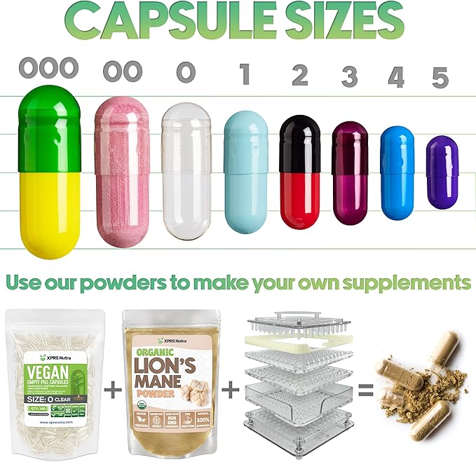 XPRS Nutra Size 1 Empty Capsules - 100 Count Empty Gelatin Capsules - Pills for DIY Capsule Filling - Pure Bovine Pill Gel Caps for Do-It-Yourself Supplements (Pink)