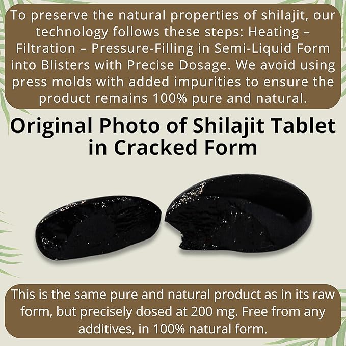 Shilajit Shampoo 8.45oz and Pure Raw Shilajit Tablets (60 Count) Bundle - Natural Care for Hair & Vitality Boost