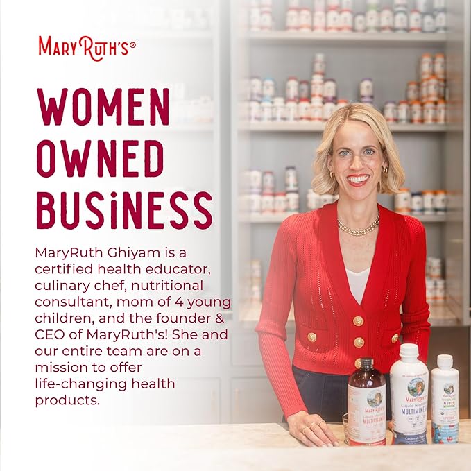 Multivitamin for Women, Men & Kids by MaryRuth's | Liquid Morning Multivitamin | Mens, Womens Vitamins | Vitamin A C D E B6 B12 Biotin Zinc | Beauty | Vegan | Non-GMO | Gluten Free | 15 Servings