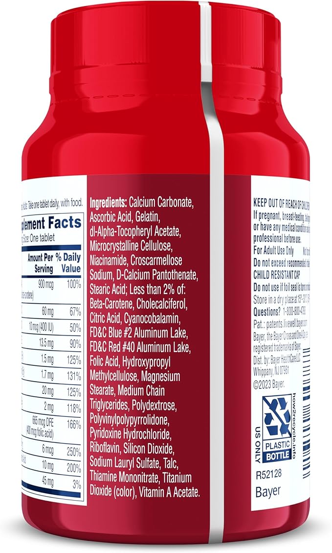 One A Day Daily Essentials, Multivitamin for Women & Men, Supports Healthy Brain and Muscle Function and Immune Health, Adult Multivitamin with Vitamin D, E and Vitamin B12, 150 Count