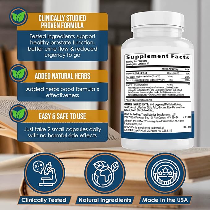 Advanced Men's Prostate Support by Ideal Prostate Plus Ultra with Reishi Mushroom, Saw Palmetto, Lycopene and More for Natural Relief