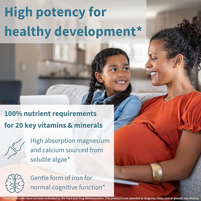 Igennus Methylated Prenatal Multivitamin for Women, Folate for MTHFR, High Absorption, Clean Label, Gentle Iron, Choline, Calcium & Magnesium, Vegan Pregnancy Vitamins, Halal, Non-GMO, 60 Tablets x6