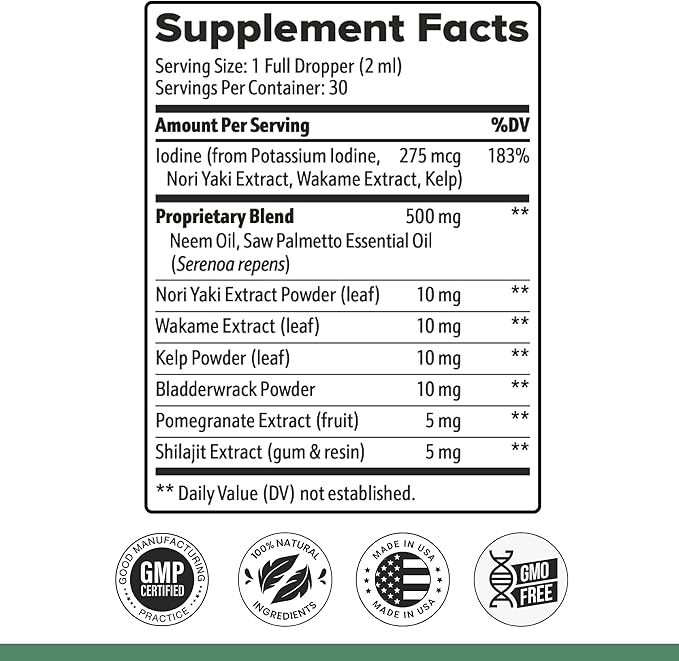 PotentStream Drops - Original Formula, Natural Liquid Supplement with Plant Extracts | 100% Natural, Made in USA, 3 Month Supply
