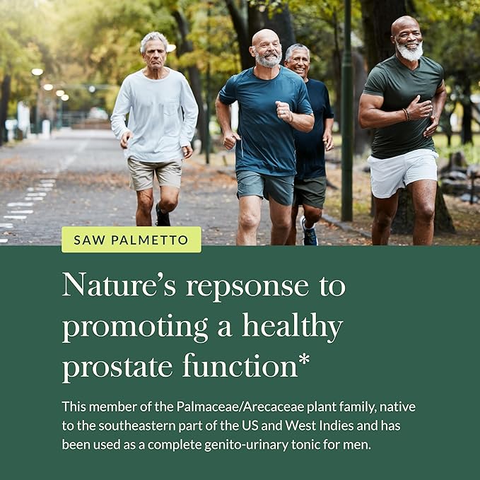 Gaia Herbs Saw Palmetto - Supports Healthy Prostate Function for Men - Contains Saw Palmetto and Sunflower Seed Lecithin to Support Men’s Health - 60 Vegan Liquid Phyto-Capsules (30-Day Supply)
