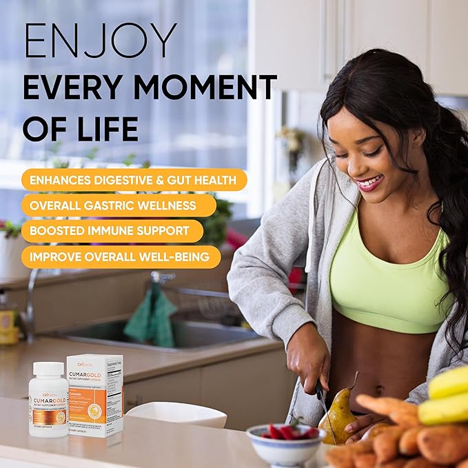 Cumargold 570mg Curcuminoids Turmeric Curcumin Supplement with Piperine, Licorice Root & Aloe Vera - High Potency Natural Wellness Capsules (30 Count)