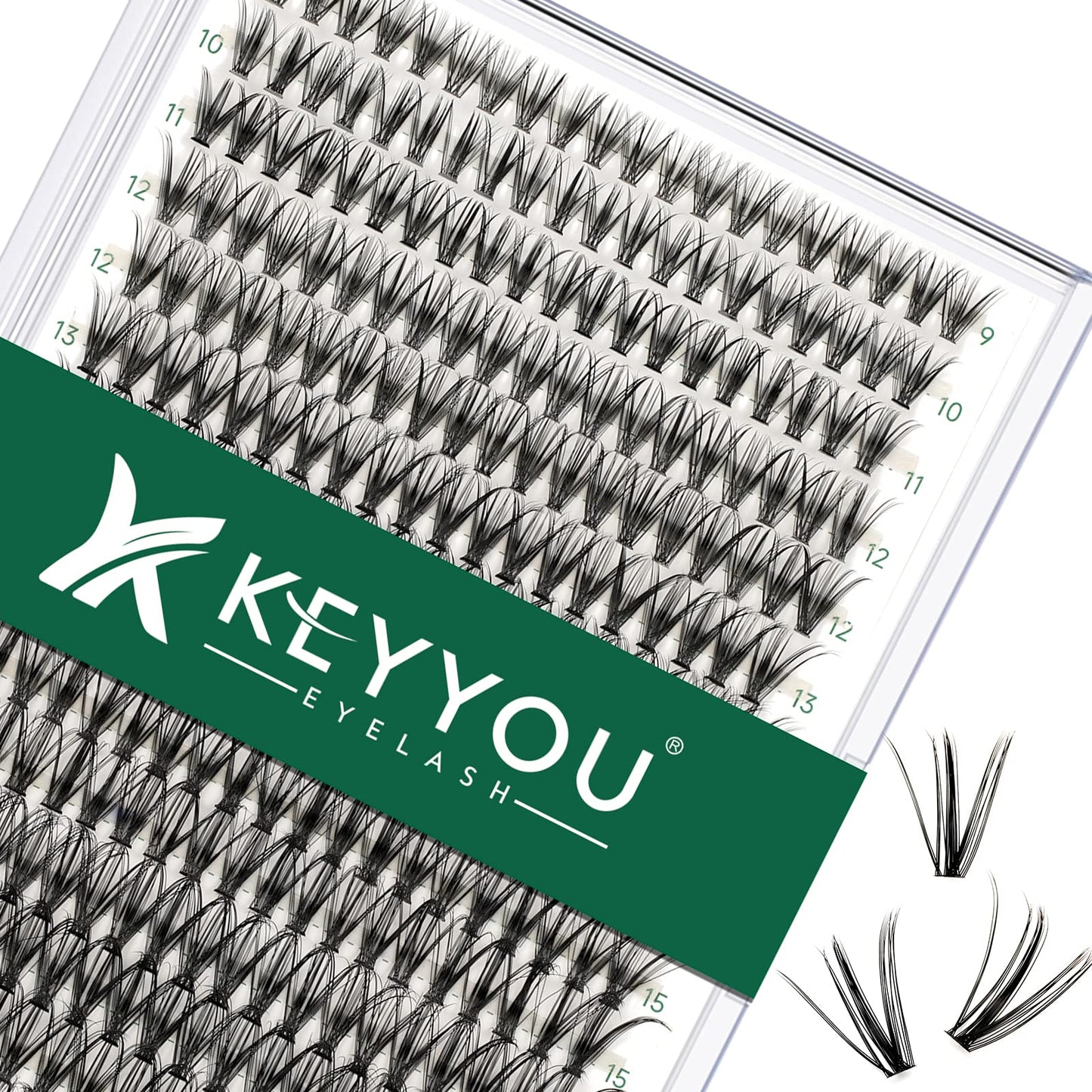 Lash Clusters 300Pcs Individual Lashes 30D 0.07D Curl 9-18Mix Lash Extensions Clusters Lashes Soft&Natural False Eyelashes Indiv