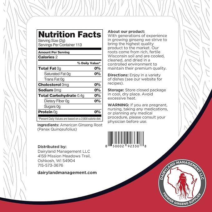 Dairyland American Ginseng Slices and Powder - 16 oz Pack Each of Wisconsin Ginseng – Direct from Farmer to Consumer 西洋参