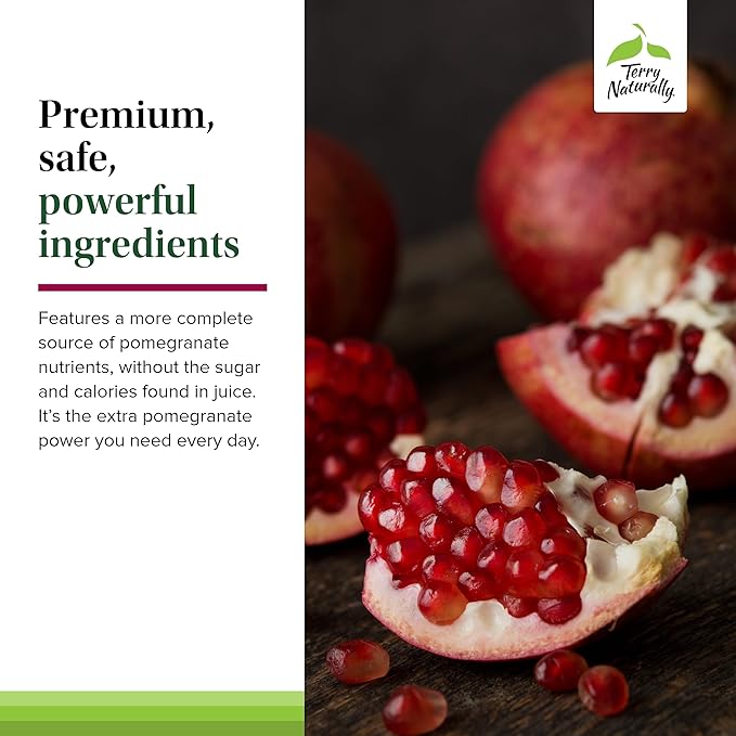 Terry Naturally Pomegranate Seed Oil - Dietary Supplement to Support Cardiovascular Health - Herbal Non-GMO Supplement with Omega-5 & Pomegranate Extract - 60 Softgels, (Pack of 2)