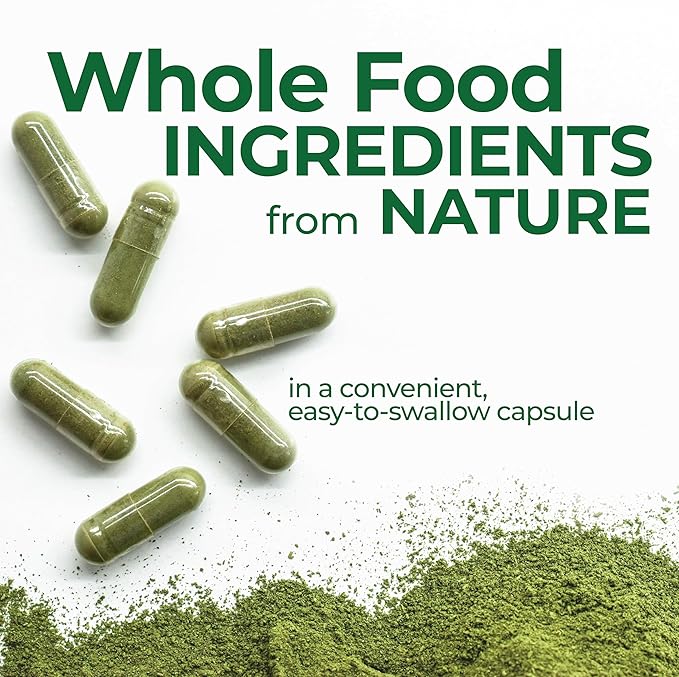 COUNTRY FARMS Super Greens Vegicaps, 32 Super Foods, Whole Food Supplement, Greens, Fruit, Vegetables, Mushrooms & Probiotics, Rich in Antioxidants & Phytonutrients, 120 Count, 60 Servings