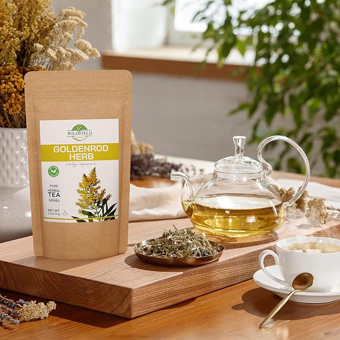 1.8 oz. Goldenrod Tea Herb Golden Root (Solidago Virgaurea L.) - 50g Dried Golden Rod Herbs Herbal Tea