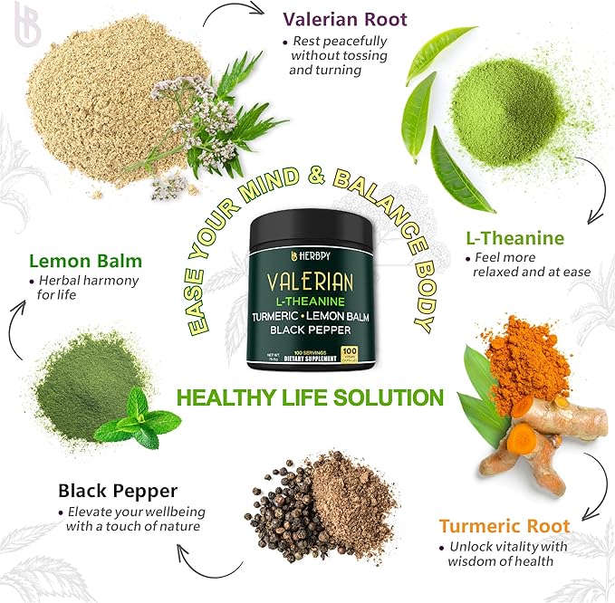 Bundle 5in1 Ashwagandha Shilajit & 5in1 Valerian Root Supplement - Support Relaxation, Healthy Mind & Heart, Digestion and Immune